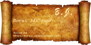 Borsi József névjegykártya