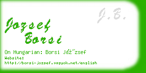 jozsef borsi business card